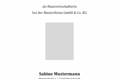 Bewerbung als Hauswirtschaft: Kostenlose Vorlagen zum Download Bewerbung als Hauswirtschaft: Kostenlose Vorlagen zum Download