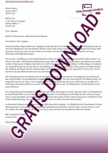Bewerbung Einzelhandel Vorlage: Kostenlose Download-Vorlagen & Tipps - Bewerbungstipps für den Einzelhandel