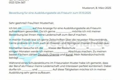 Bewerbung Friseur Ausbildung: Kostenlose Vorlagen & Tipps