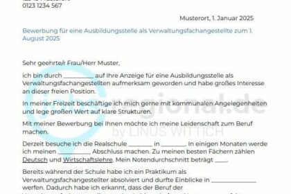 Bewerbung Verwaltungsfachangestellte Ausbildung: Kostenlose Vorlagen und Tipps