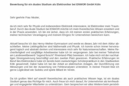 Elektroniker Ausbildung: Kostenlose Bewerbungsvorlagen & Tipps