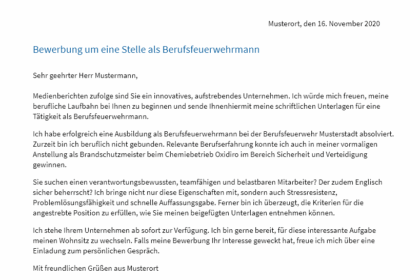 Feuerwehr Bewerbung: Kostenlose Vorlagen & Tipps zum Download