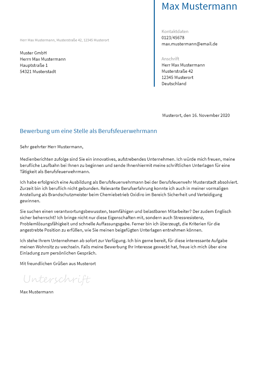 Feuerwehr Bewerbung: Kostenlose Vorlagen & Tipps zum Download