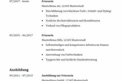 Friseurin Bewerbung: Kostenlose Muster & Tipps zum Download