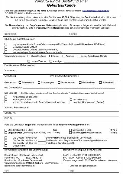Geburtsurkunde Beantragen Bonn: Kostenlose Downloads & Formulare