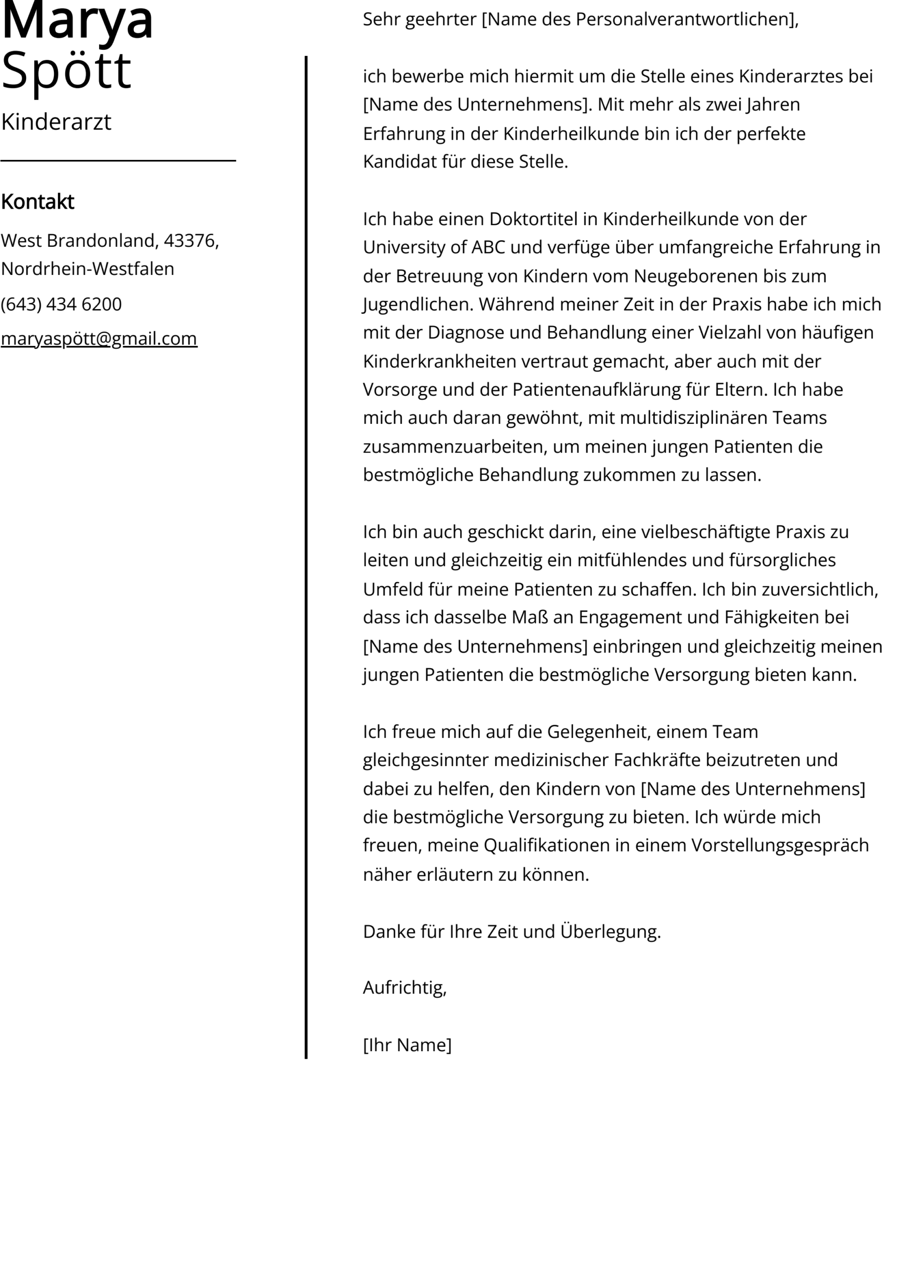 Kinderpflegerin Bewerbung: Kostenlose Muster & Tipps für Antrag