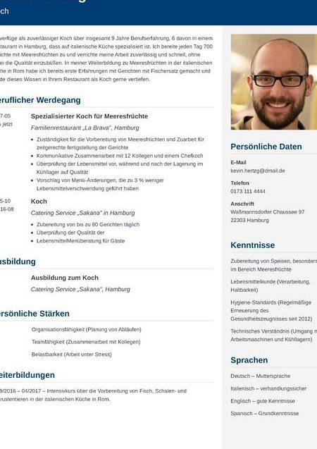 Koch Bewerbung: Kostenlose Vorlagen und Tipps für die perfekte Bewerbung