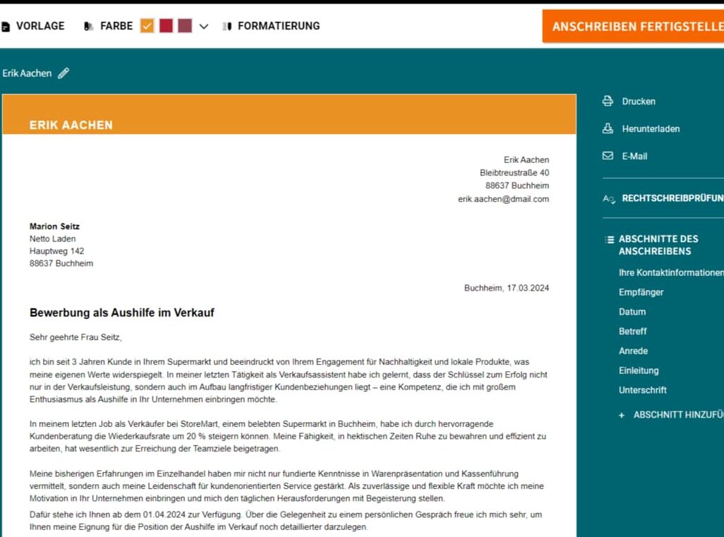 Vorlage Bewerbung Verkäuferin: Kostenlose Muster und Tipps