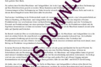 Bewerbung als Maschinen- und Anlagenführer: Kostenlose Tipps & Muster