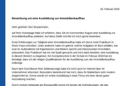 Bewerbung Immobilienkauffrau Ausbildung: Tipps, Vorlagen & Downloads