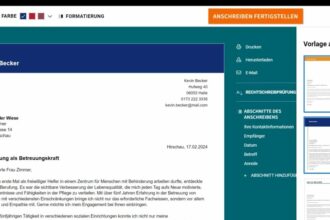 Kostenlose Bewerbung Hauswirtschaft Vorlage - Download-Muster