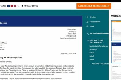 Kostenlose Bewerbung Hauswirtschaft Vorlage - Download-Muster