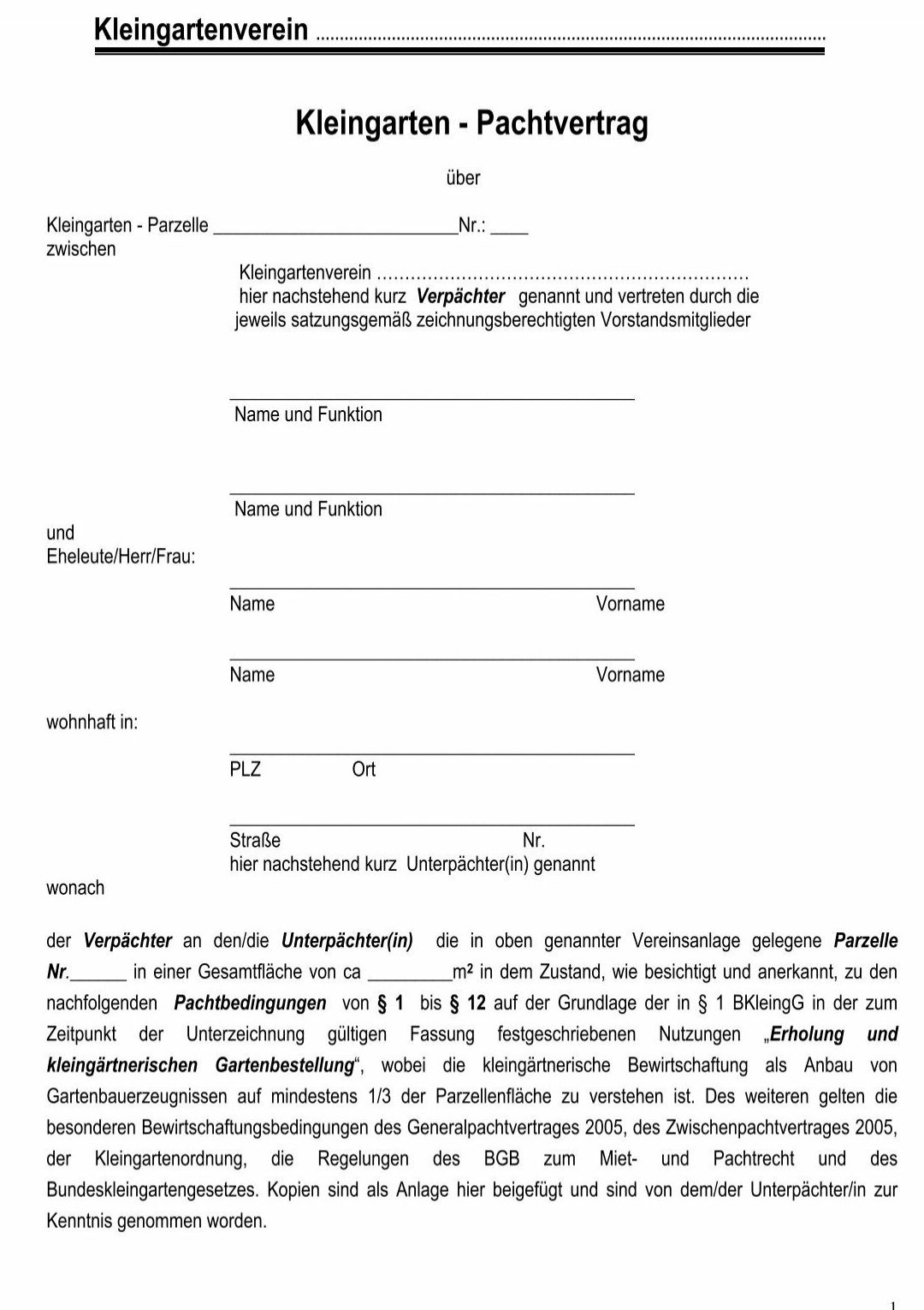 Mustervertrag für die Kündigung eines Kleingartens: Kostenlose Vorlage zum Download