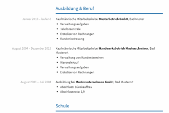 Vorlage Bewerbung Bürokauffrau Download kostenlos