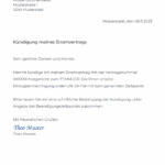 Vorlage Kündigung Gasvertrag herunterladen: Musterformular für einfache Vertragsbeendigung
