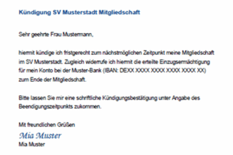 Kündigung der Mitgliedschaft im Verein: Schnelles & Einfaches Formular zum Download