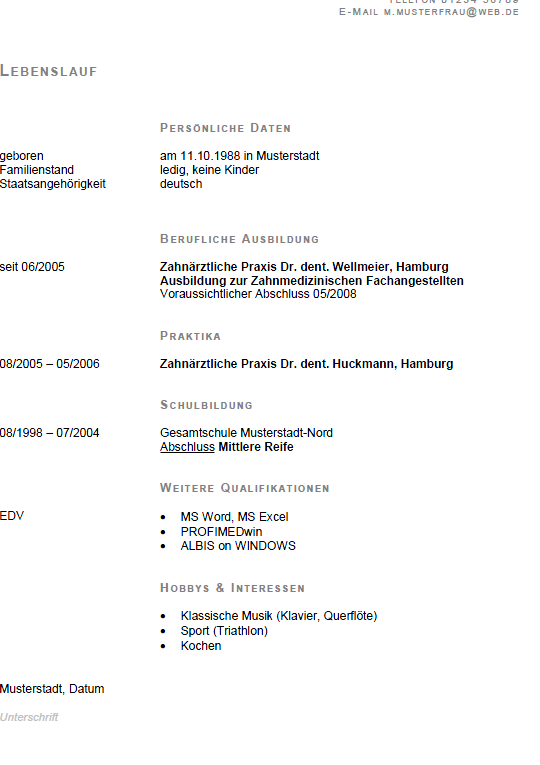 bewerbung zahnmedizinische fachangestellte praxiswechsel