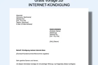 Dav kündigen: Kostenlose Vorlage für die Kündigung deines Dienstleistungsvertrags
