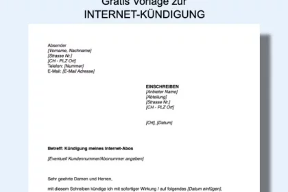 Dav kÃ¼ndigen: Kostenlose Vorlage fÃ¼r die KÃ¼ndigung deines Dienstleistungsvertrags