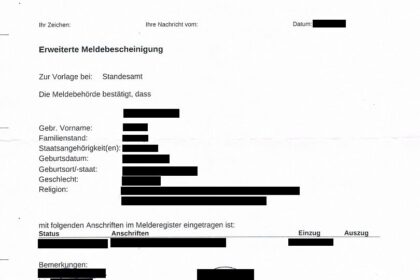 Meldebescheinigung Berlin online