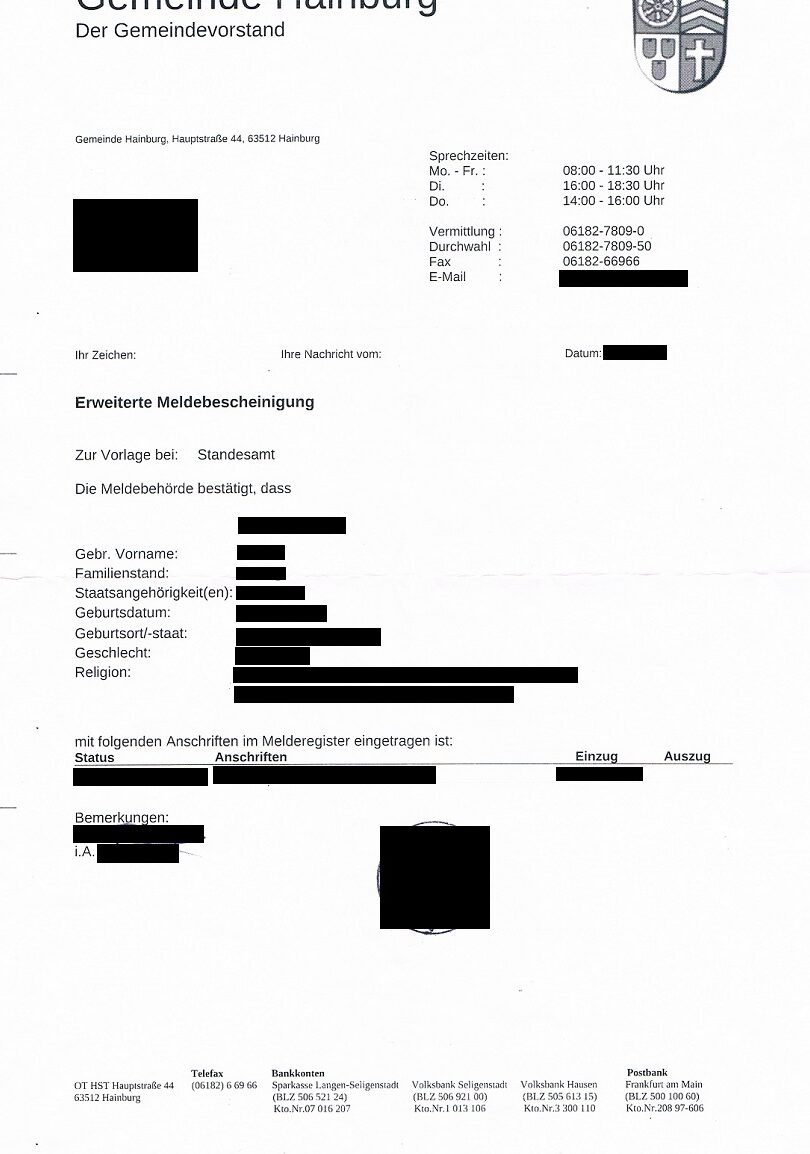 Meldebescheinigung Berlin online