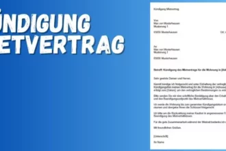 Mietvertrag kündigen per Mail: Vorlage für die schriftliche Kündigung zum Download