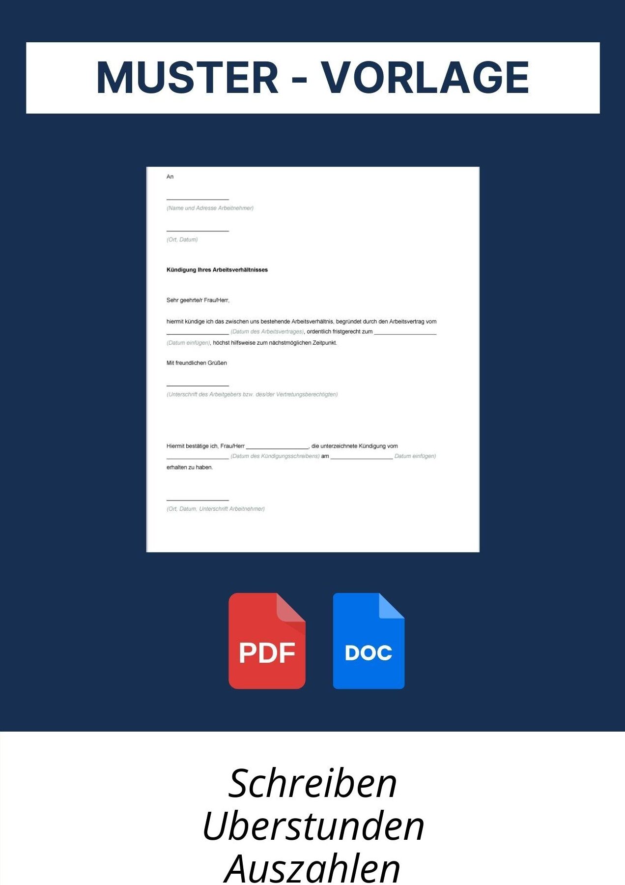 Formular fÃ¼r Auszahlung von Ãœberstunden bei KÃ¼ndigung - Gratis Download verfÃ¼gbar