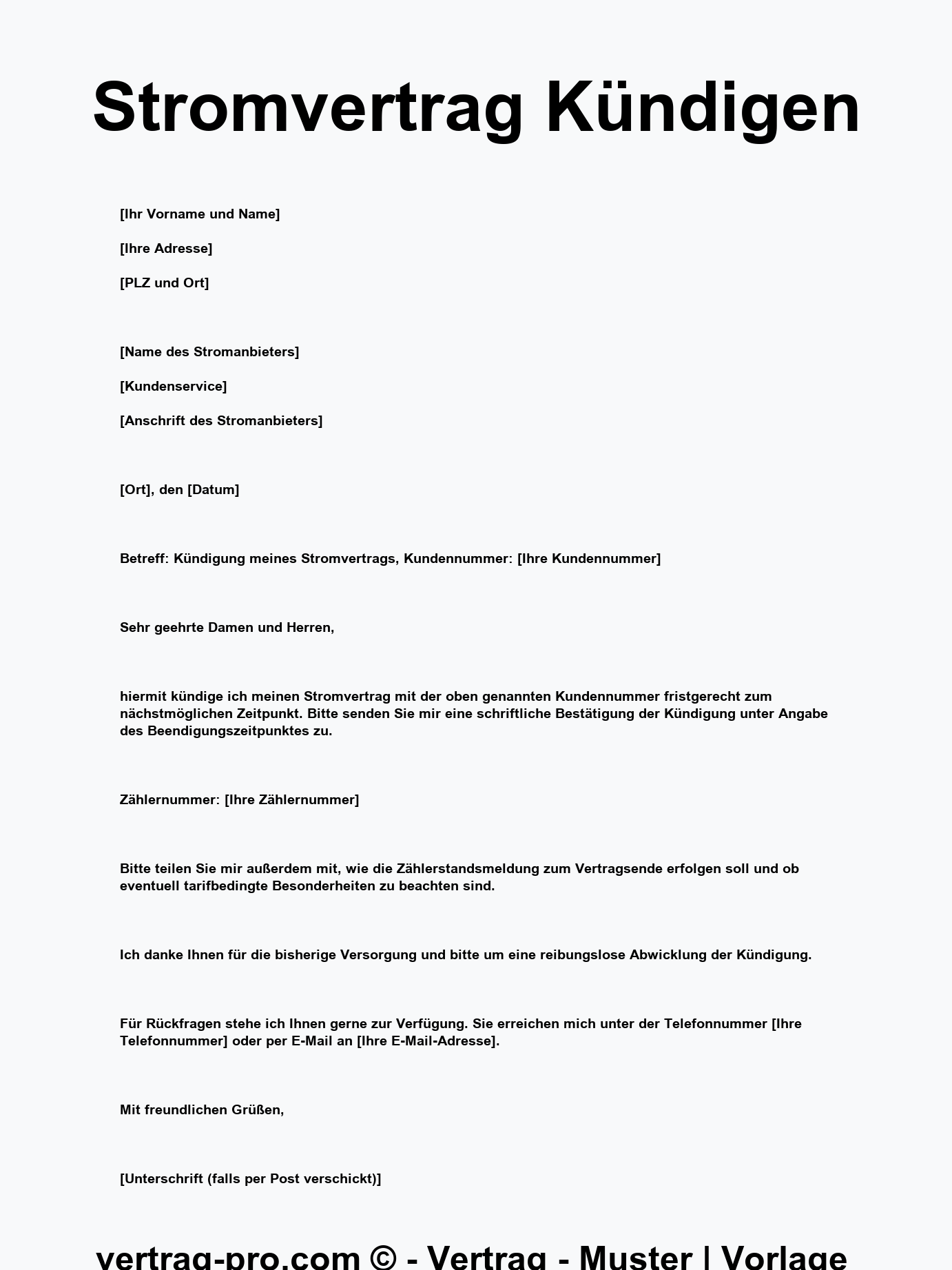 Kündigung Strom bei Umzug: Kostenlose Vorlage zum Download bereit! Kündigung Strom bei Umzug: Kostenlose Vorlage zum Download bereit!