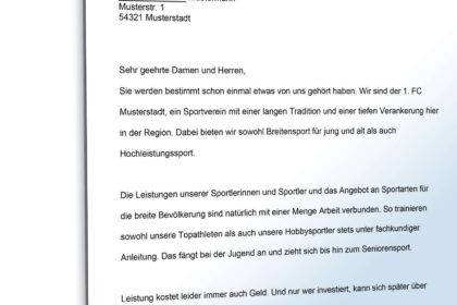 Muster fÃ¼r die KÃ¼ndigung aus dem Sportverein: Gratis Vorlage zum Download