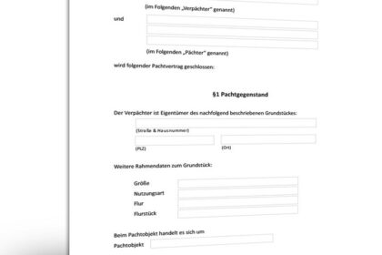 Pachtvertrag vorzeitig kÃ¼ndigen: Tipps & Muster fÃ¼r die fristgerechte Beendigung in 10 Jahren