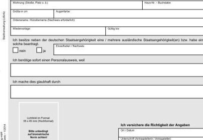 PersonalÂ­ausweis beantragen in Halle: Kostenlose Vorlagen zum Download