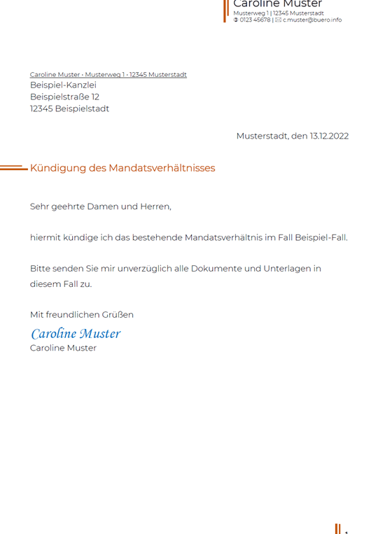 AuÃŸerordentliche KÃ¼ndigung Muster: Kostenlose Vorlage zum Download - Rechtzeitig kÃ¼ndigen!