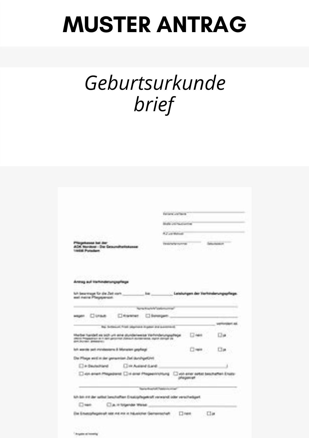 Geburtsurkunde beantragen MÃ¼nster: Kostenlose Vorlagen und Downloads