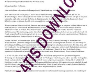 Kostenlose Bewerbungsvorlagen und Tipps fÃ¼r kaufmÃ¤nnische Mitarbeiterin