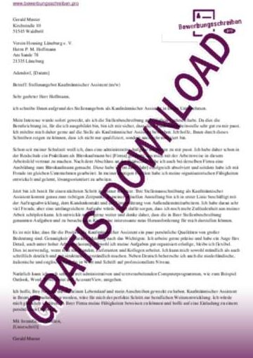 Kostenlose Bewerbungsvorlagen und Tipps fÃ¼r kaufmÃ¤nnische Mitarbeiterin