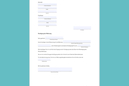 Kündigung eines Leasingvertrages: Kostenlose Vorlage zum Download Kündigung eines Leasingvertrages: Kostenlose Vorlage zum Download