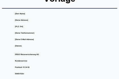 Ergo Versicherung KÃ¼ndigung Vorlage: Kostenlose Musterformulare zum Download!