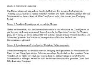 KÃ¼ndigung einseitige WillenserklÃ¤rung: Kostenloses Muster fÃ¼r die rechtssichere Beendigung