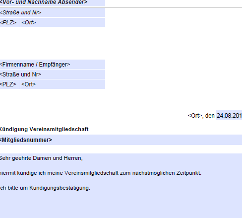 KÃ¼ndigung im Verein schreiben: Kostenlose Vorlage fÃ¼r die einfache Abwicklung