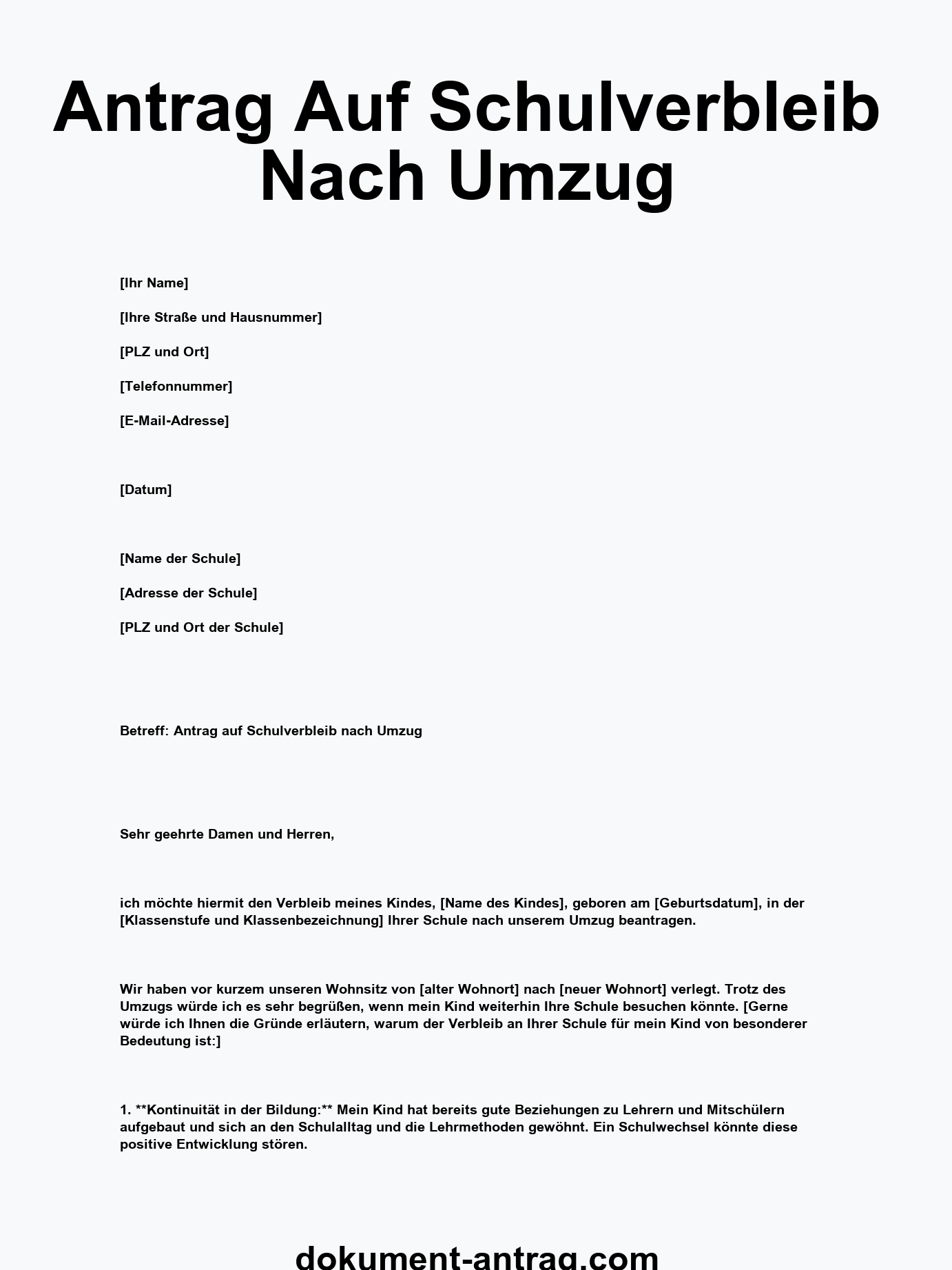 KÃ¼ndigung wegen Umzug in ein anderes Bundesland: Vorlage zum sofortigen Download verfÃ¼gbar