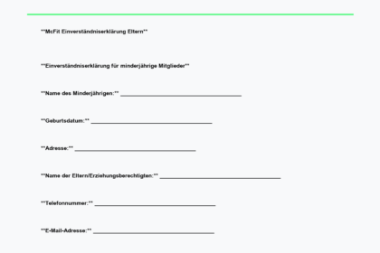 Vorlage fÃ¼r die MCfit KÃ¼ndigung: Einfach kÃ¼ndigen mit unserem Formular!