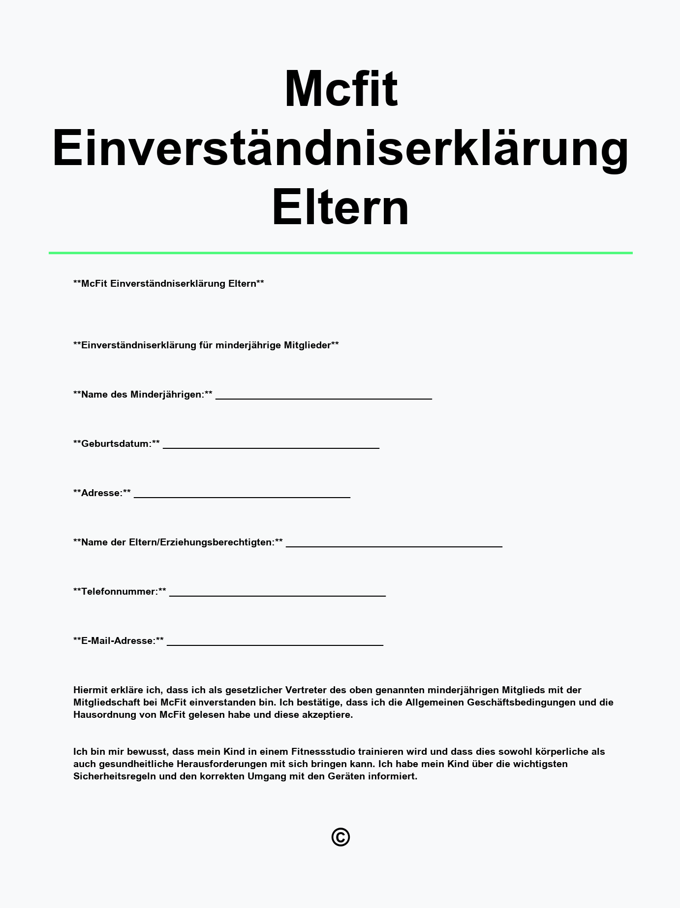 Vorlage für die MCfit Kündigung: Einfach kündigen mit unserem Formular! Vorlage für die MCfit Kündigung: Einfach kündigen mit unserem Formular!