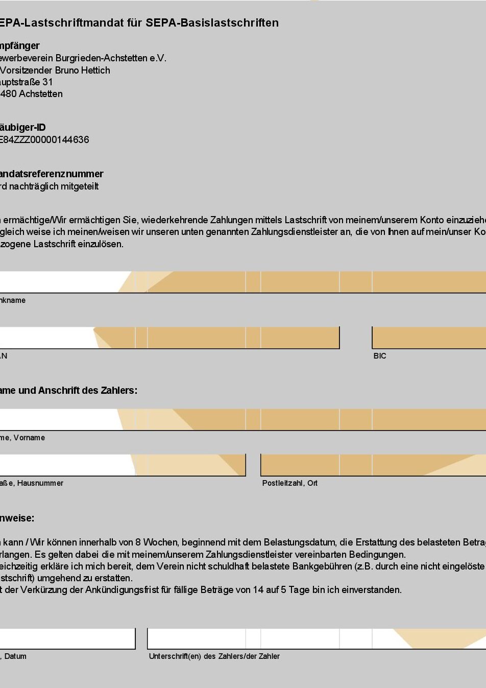 Gratis KÃ¼ndigung SEPA Lastschrift Vordruck zum Download - Einfach und unkompliziert!